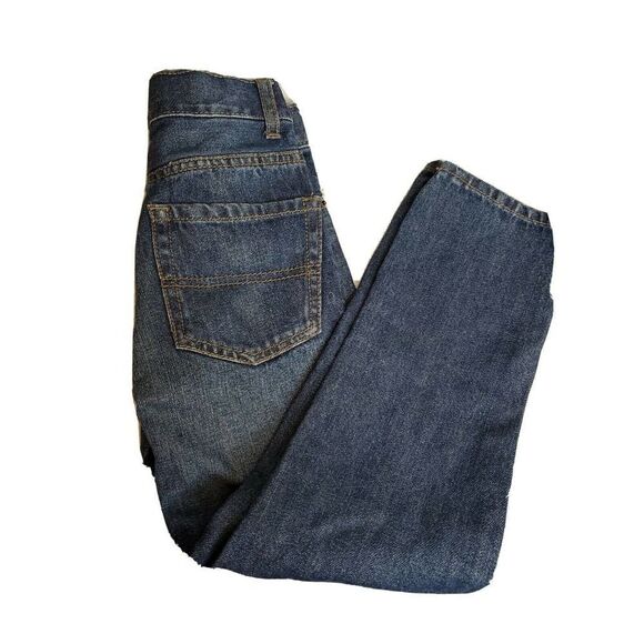 Children's Place Straight Jeans Dark Wash Size 7S Slim adjustable Worn Once! - Picture 2 of 11